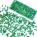 500Pcs 6mm Crystal Glass Beads for Jewelry Making Beads for Bracelets Necklace Pendants Making Supplies(Malachite Green)
