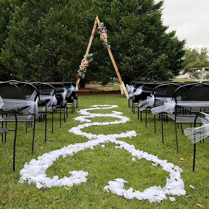 ocharzy 1000 PCS Rose Petals Fake Rose Petals for Romantic Night, Wedding Flower Decoration, Party, Events (Cream)