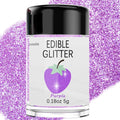 Purple Edible Glimmer Powder Glitter, Colaele 5 grams Food-Grade Luster Dust Metallic Fancy Food Decorating Sprinkle Glimmery Brew Dust for Cake Decorations Drinks Wine Beverage Candy Dessert, Vegan