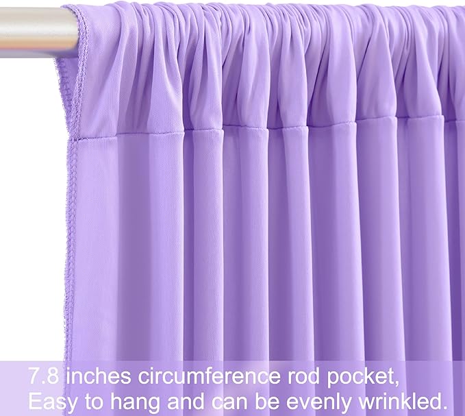 20ft x 12ft Lavender Backdrop Curtains Wrinkle Free Backdrop Curtain for Wedding Parties Lilac Fabric Backdrops Drapes Back Drop Cloth Bridal Shower Stage Curtains Wedding Decorations for Reception