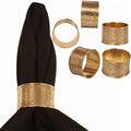 Gorgeous Beautifully Handcrafted Floral Large Size Gold Color Party Dining Table Napkin Holders (Set Of 6)