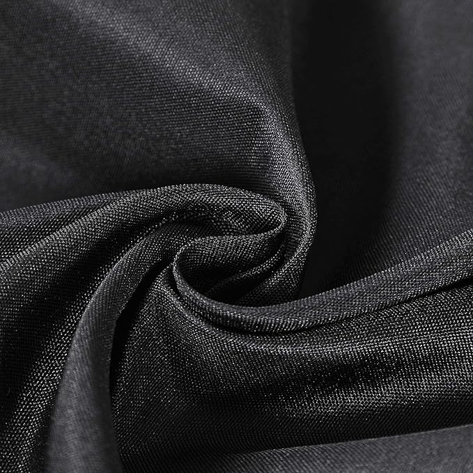 120 inch Round Tablecloth Washable Polyester Table Cloth Decorative Table Cover for Wedding Party Dining Banquet（12 Pack 120 inch,Black