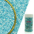 Edible Blue Series & White Sprinkles Candy 2mm Mini Pearls Cake Decorations Cupcake Toppers Cookie Decorating Perfect for Wedding Party Valentine Halloween Christmas Supplies 3OZ