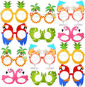 KatchOn, Tropical Hawaiian Photo Booth Props - Pack of 12,Luau Party Decorations | Luau Glasses for Hawaiian Party Decoration | Luau Photo Booth Props, Aloha Party Decoration, Summer Party Decorations
