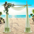 MDS Halloween Chiffon Draping Fabric - 1 Panel, 30" Wide x 40ft Long - Sheer Spooky Arbor & Canopy Drapery for Haunted House Backdrops, Party Ceilings, DIY Costumes & Themed Events - Sage Green