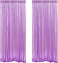 Lavender Sequin Photography Backdrop Curtains 2FTx8FT 2 Panels Sparkly Background Drapes for Party Birthday Wedding Decor