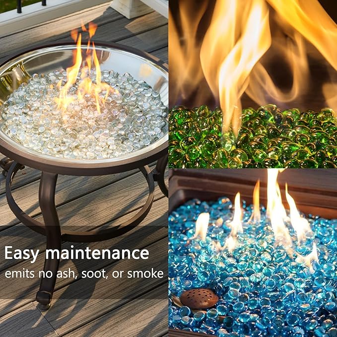 11LB Amber Flat Glass Marbles for Vase Filler, Aquariums, Hydroponics, Home Decor & DIY Crafts