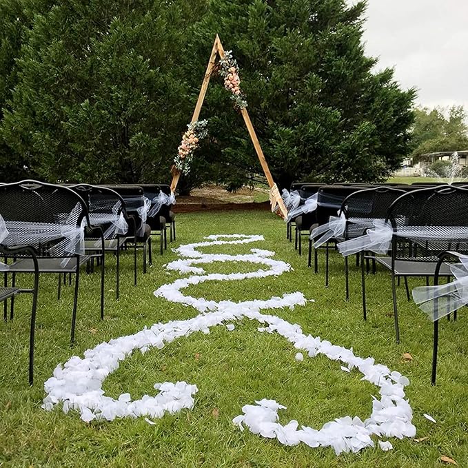 ocharzy 1000 PCS Rose Petals Fake Rose Petals for Romantic Night, Wedding Flower Decoration, Party, Events (White)