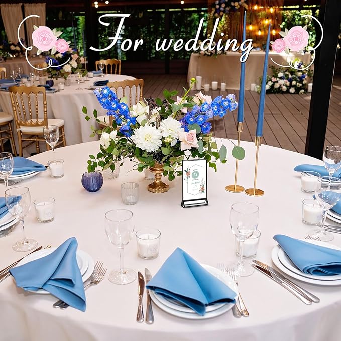 Zonon Acrylic Sign Holder 5x7, 6 Pack Vertical Double Sided Menu Display Stand with Borders, Double Sided Wedding Table Menu Holders Picture Frames for Restaurant, Christmas Party(4 x 6 Inch)