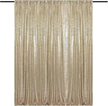 Champagne Gold Sequin Backdrop Curtains 8FTx8FT 1 Panel Sparkly Background Drapes for Party Birthday