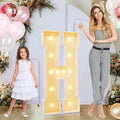 4ft Marquee for Letters, Large Light up Letters, Multifunctional 4ft Light up Letters Marquee for Party Decorations, Letter Balloons, Wedding Decor, Proposal Decorations (Letters H)