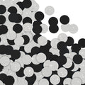 300Pcs Glitter Silver And Black Table confetti,Paper Circle Dots Confetti for Birthday Party Halloween Bachelorette Wedding Baby Shower Graduation Decorations