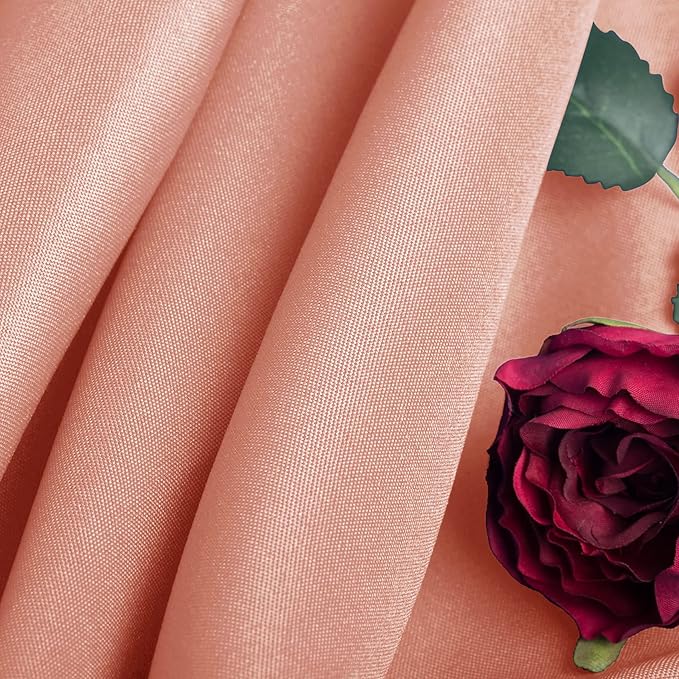 Ascoza 2pack 60x120 Inch Dusty Pink Rectangular Tablecloth 6 Feet Table Cloth in Polyester Fabric for Wedding/Banquet/Restaurant/Parties