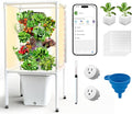 SJZX Hydroponics Growing System, 18 pods Vertical Small hydroponic Tower with LED Grow Light for Indoor Gardening, Classroom Growing Kit, Winter Germination Kits, Beginner-Friendly