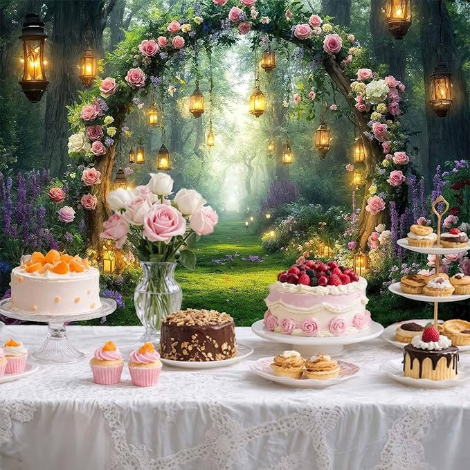 6x6ft Purple Flower Wedding Photography Backdrop Lavender Floral Wedding Bridal Photography Backdrop Anniversary Birthday Baby Shower Girl Party Banner Photo Booth Props Background Wall Decor