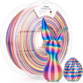 AMOLEN Silk PLA 3D Printer Filament, Shiny Multicolor Rainbow PLA Filament 1.75mm, Fast Color Change PLA 3D Printing Filament for Most FDM 3D Printer, 1kg (2.2lbs), Blue Pink YellowGreen