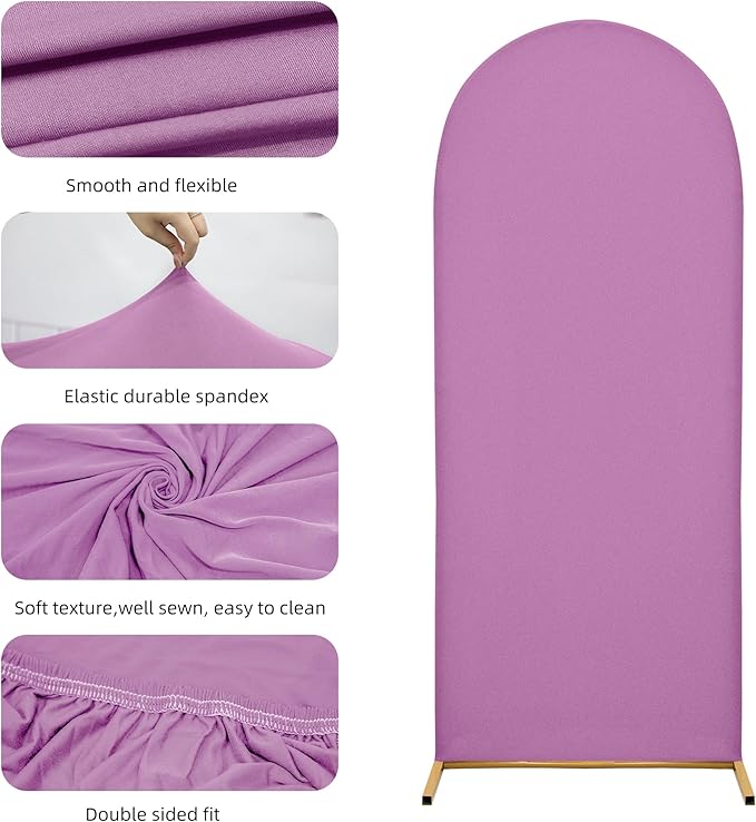 Wedding Arch Cover 4FT Arch Backdrop Cover Spandex Fitted Arch Cover for Round Top Chiara Backdrop Stand Covers for Wedding Birthday Party Baby Shower Banquet Ceremony Decoration