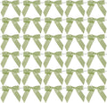 AIMUDI Sage Green Satin Ribbon Twist Tie Bows 2.5" Pretied Bows Premade Craft Bows for Treat Bags Cake Pop Gift Wrapping Basket Wedding Favors Cookie Candy Bagging Baby Shower - 50 Counts