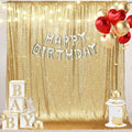 PartyDelight Sparkly Gold Sequin Backdrop 6Ft x 7Ft Photography Christmas Back Drop