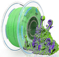 YOUSU Matte Dual Color PLA Filament Coextrusion Filament Multicolor 3D Printer Filament 1kg Compatible with Most of 3D Printer, Matte Lilac Green Color Change PLA.