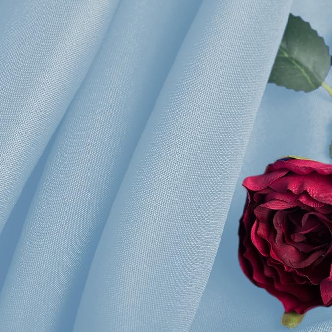 Ascoza 2pack 60x120 Inch Blue Mist Rectangular Tablecloth 6 Feet Table Cloth in Polyester Fabric for Wedding/Banquet/Restaurant/Parties