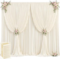 40ft x 12ft Champagne Backdrop Curtains Wrinkle Free Backdrop Curtain for Wedding Parties Fabric Backdrops Drapes Back Drop Cloth Bridal Shower Stage Curtains Wedding Decorations for Reception