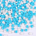 Snowflake Sprinkles Edible, Winter Sprinkles, Blue and White Snowflake Sprinkles, Frozen Sprinkles for Christmas Cookies, Cupcakes, Strawberries, Chocolate, and Ice Cream(120g/4.23oz)