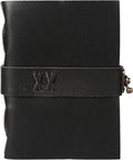 Vintage Leather Journal Handmade Buffalo Non-Refillable Deckle Edge Paper – Leather Bound Journal for Women, Men C-Lock Closure Ideal for Writing & Travel for Artists (Black)