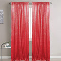 Red Sequin Backdrop Curtains 2 Panels 4FTx8FT Glitter Red Photo Backdrop Drapes Party Wedding Baby Shower Curtain Sparkle Photography Background