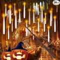NURADA Floating Candles with Wand Remote Timer - 24 Pcs Magic LED Hanging Flameless Taper Candles Flickering Battery Operated for Halloween Birthday Theme Party Holiday Home Window Decor - White