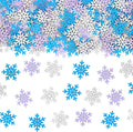 200PC Winter Wonderland Birthday Decorations Silver Blue Purple Snowflake Confetti Christmas Holiday Baby Shower Party Table Decoration Supplies