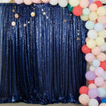 ShiDianYi Navy Blue Sequin Backdrop Curtain 10FTX10FT Photo Backdrops Shimmer Curtains for Birthday/Holiday/Banquet Decoration Background