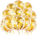 Gold Confetti Balloons, 25 Pcs Thickened 12 Inch Clear Latex Balloon with Confetti Inside for Graduation Decorations Engagement Bridal Shower Party Baby Shower Birthday Party Decoration Supplies