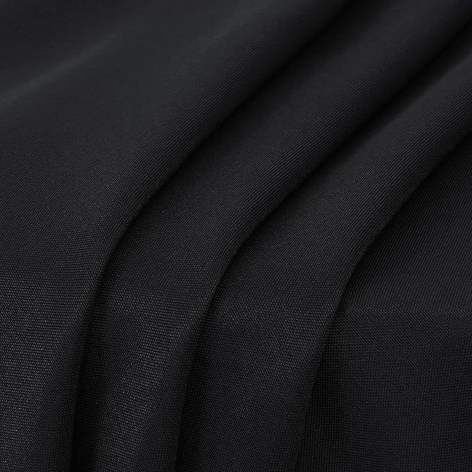 sancua 6 Pack Round Tablecloth 108 Inch Black, Stain and Wrinkle Resistant Table Cloth - Washable Polyester Table Cover for Dining Tables, Buffet Parties and Camping