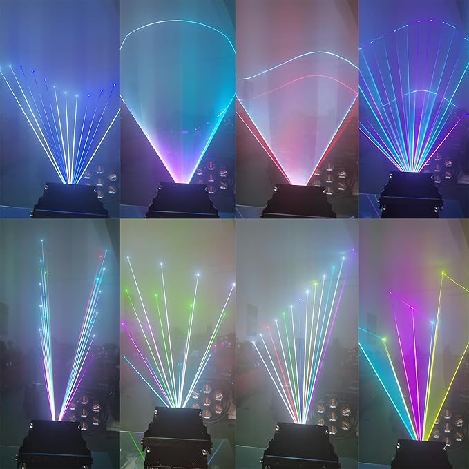 JUNMAN 10W RGB Full Color Animation Stage Light DJ Disco Beam Stage Lights for Party Wedding Event Lighting Show