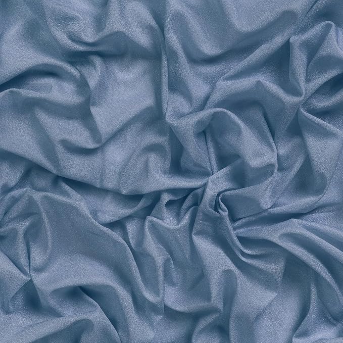 VDS Pack of 1 Panel (30 Inch X 30 Feet) Wedding Arch Draping Fabric Sheer Chiffon Fabric Drapery for Wedding Ceremony Reception Swag Backdrop Canopy Chuppah ARBO Altars Decoration (Dusty Blue)