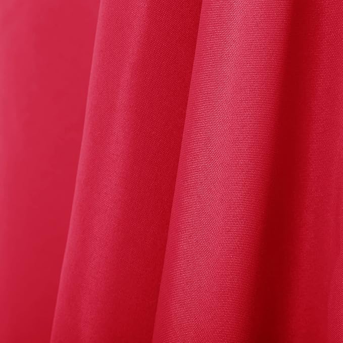 Ascoza 2pack 90x156 Inch Red Rectangular Tablecloth 8 Feet Table Cloth in Polyester Fabric for Wedding/Banquet/Restaurant/Parties