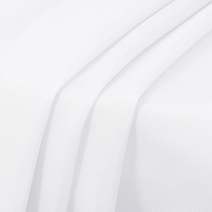 sancua 6 Pack Round Tablecloth 120 Inch White, Stain and Wrinkle Resistant Table Cloth - Washable Polyester Table Cover for Dining Tables, Buffet Parties and Camping