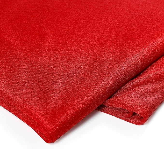 VDS Pack of 2 Panel (30 Inch X 20 Feet) Wedding Arch Draping Fabric Sheer Chiffon Fabric Drapery for Wedding Ceremony Reception Swag Backdrop Canopy Chuppah ARBO Altars Decoration (Red)