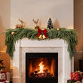 6ft Christmas Norfolk Pine Garland - Real Touch Artificial Greenery Cedar Garland for Xmas Fireplace Mantle Table Window Home Holiday Decoration