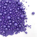 Weraru Edible Purple Pearl Sugar Sprinkles Candy Mixing Size Baking Edible Cake Decorations Cupcake Toppers Cookie Decorating Celebrations Wedding Shower Party Chirstmas Supplies 130g/ 4.58oz