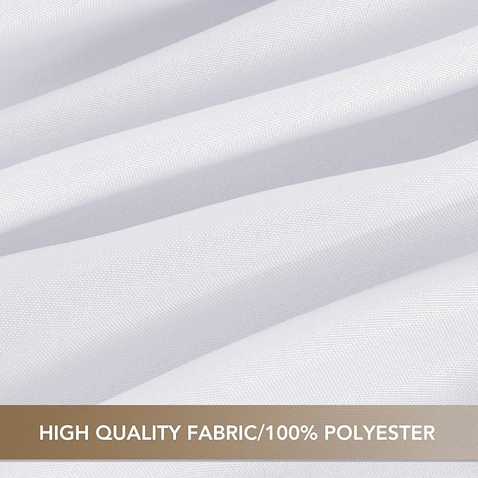 sancua White Square Tablecloths 54x54 Inch - Fabric Table Cloth for Square or Round Tables, Washable Polyester Table Cover for Dinner, Holiday Party, Decorative Display Tables