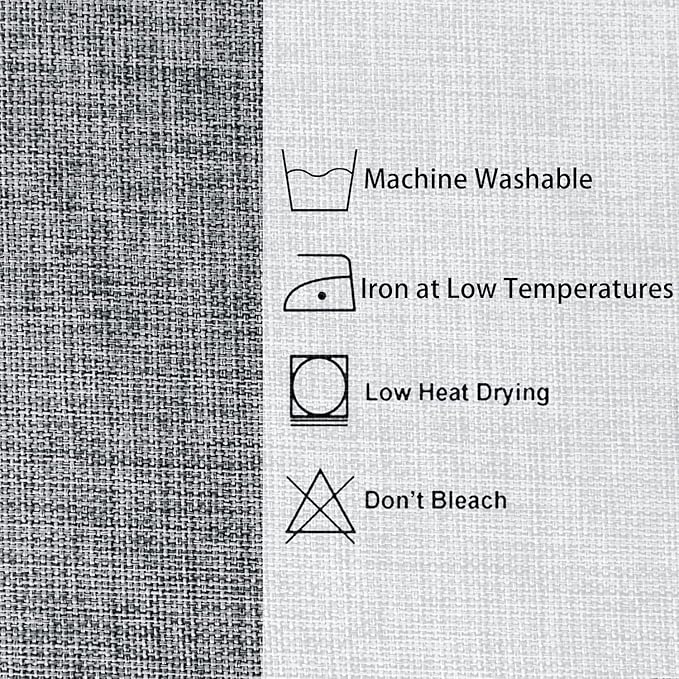 Hiasan Faux Linen Rectangle Tablecloth - Wrinkle and Stain Resistant Washable Table Cloth for Kitchen Dining Room Holiday Table Cover for Party Dinner, Grey, 54 x 120 Inch
