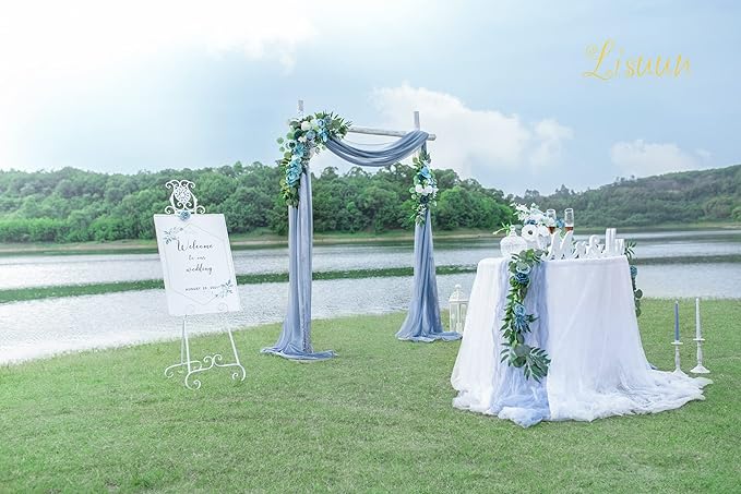 Wedding Arch Flowers, Artificial Flowers for Decoration, Large Flower Swag for Boho Styles Wedding Ceremony Floral Decor - Pack of 2