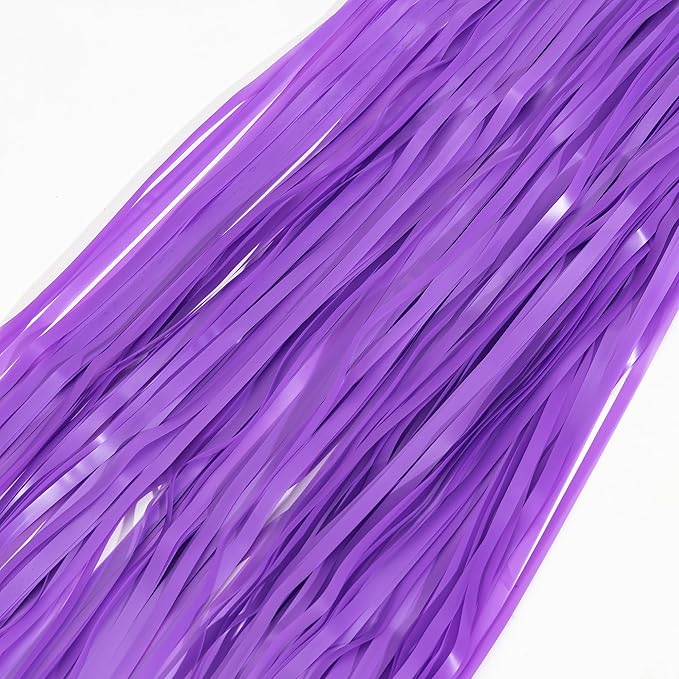 Purple Tinsel Fringe Party Backdrop - GREATRIL Party Streamers for Lavender/Mermaid/Butterfly/Fairy Birthdays Party Decorations - 3.2ft X 8.2ft - 2 Packs