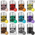 RBUGR Luster Dust Edible, 12 Colors Edible Glitter Pack, Cocktail Food Glitter Edible Dust, Vegan Edible Shimmer, Drink Powder for Cakes Cookies Chocolates Baking（4g/0.14oz）