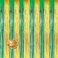 BEISHIDA 2Pcs Green Gold Door Streamers Congrats Grade 2025 Decoration Backdrop Foil Fringe Tinsel Party Streamers Curtains Backdrops for Birthday 2025 Graduation St Patrick's Day (3.28 ft x 6.56 ft)