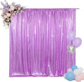 SquarePie Sequin Backdrop Less Transparent Background Sparkly Curtain for Wedding Party 6FT x 6FT Lavender