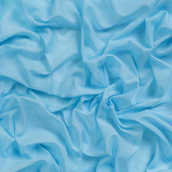 VDS Pack of 1 Panel (30 Inch X 20 Feet) Wedding Arch Draping Fabric Sheer Chiffon Fabric Drapery for Wedding Ceremony Reception Swag Backdrop Canopy Chuppah ARBO Altars Decoration (Turquoise)
