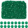 PATIKIL 1000pcs 4mm Bicone Glass Crystal Beads, Faceted Glass Spacer Beads with Box for Jewelry Making Bracelet Necklace Earrings DIY Suncatcher Craft, Green